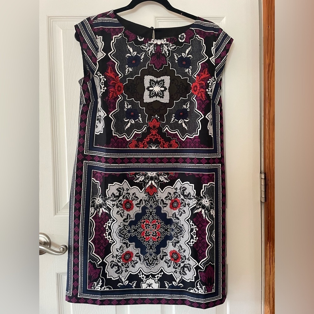 Banana Republic Black and Red Floral Dress